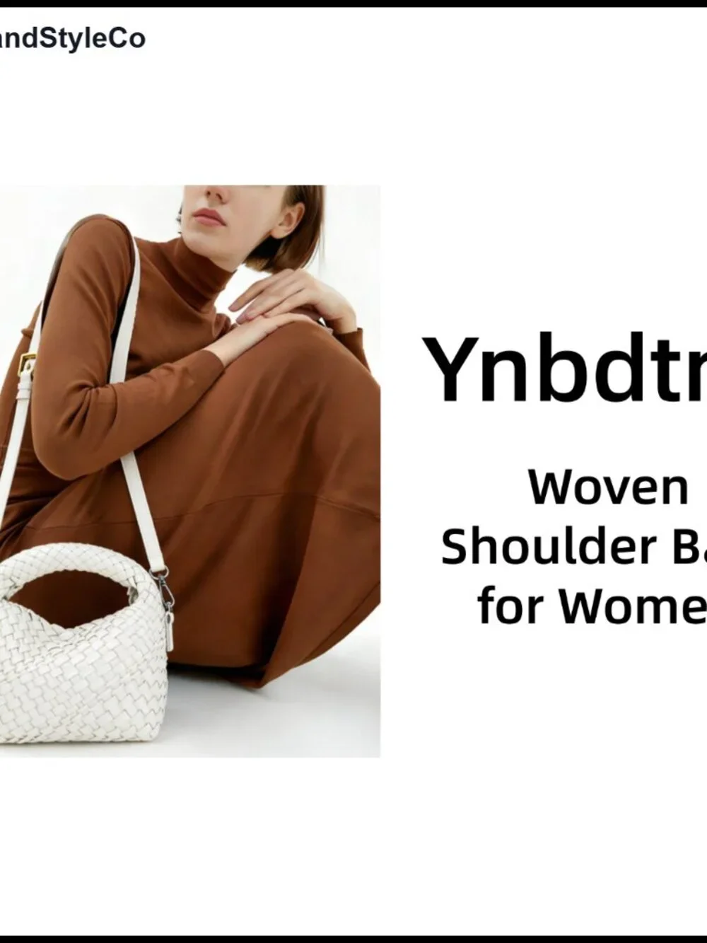 Woven Vegan Leather Crossbody Bag for Women Satchel Adjustable Strap